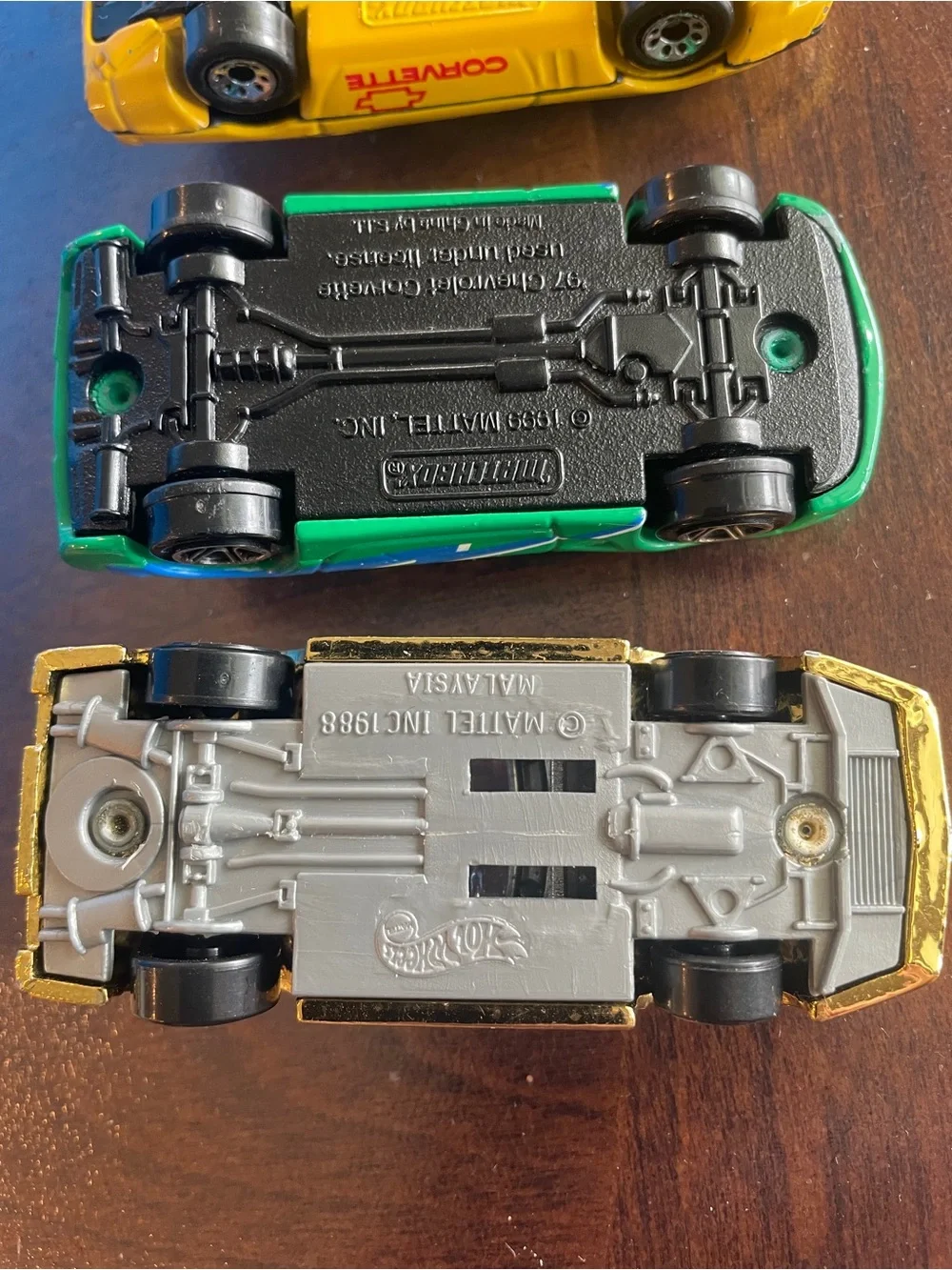 Set of four 1980,s/ 1990,s Corvettes matchbox-hot wheels